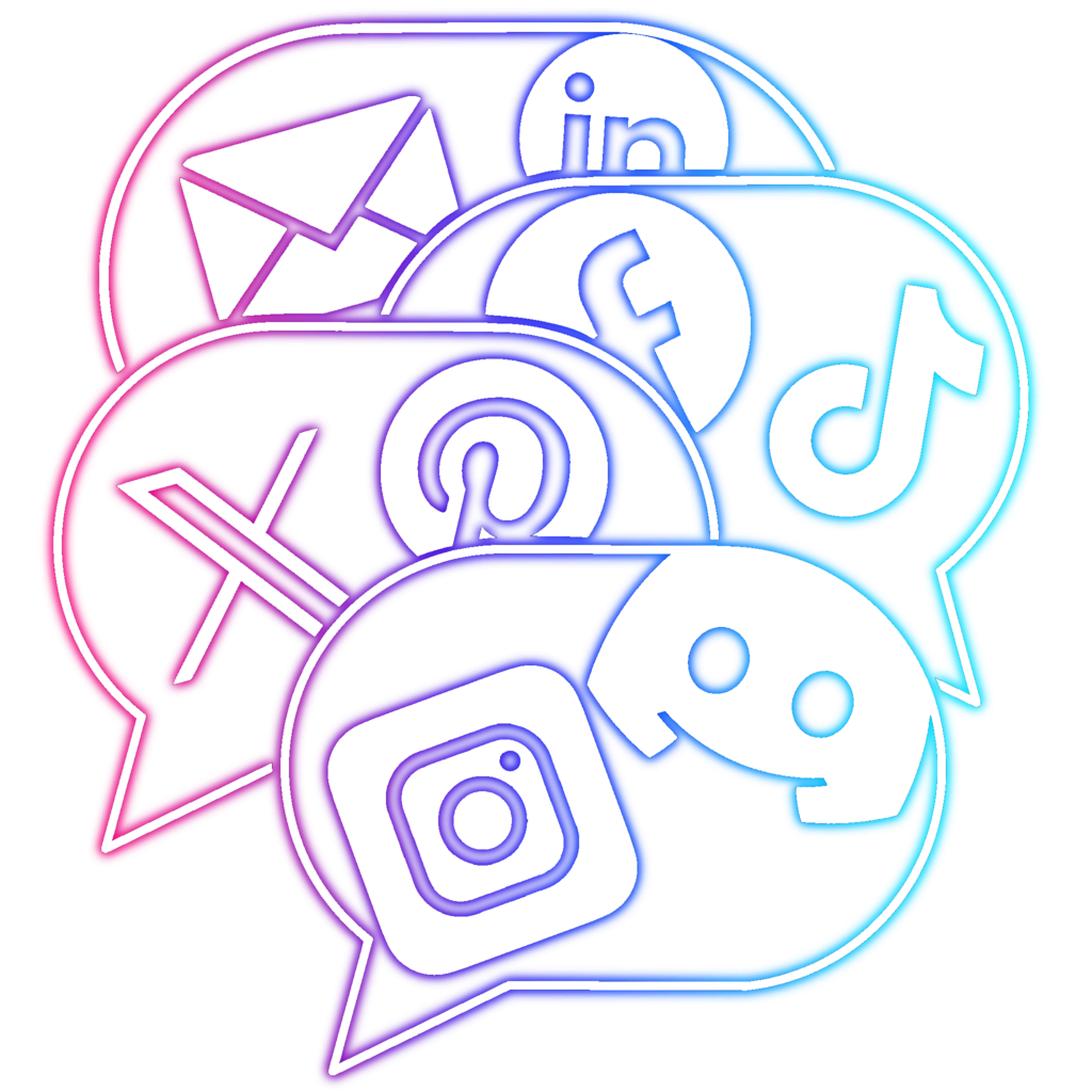 Visuel représentant la communication sur les réseaux sociaux