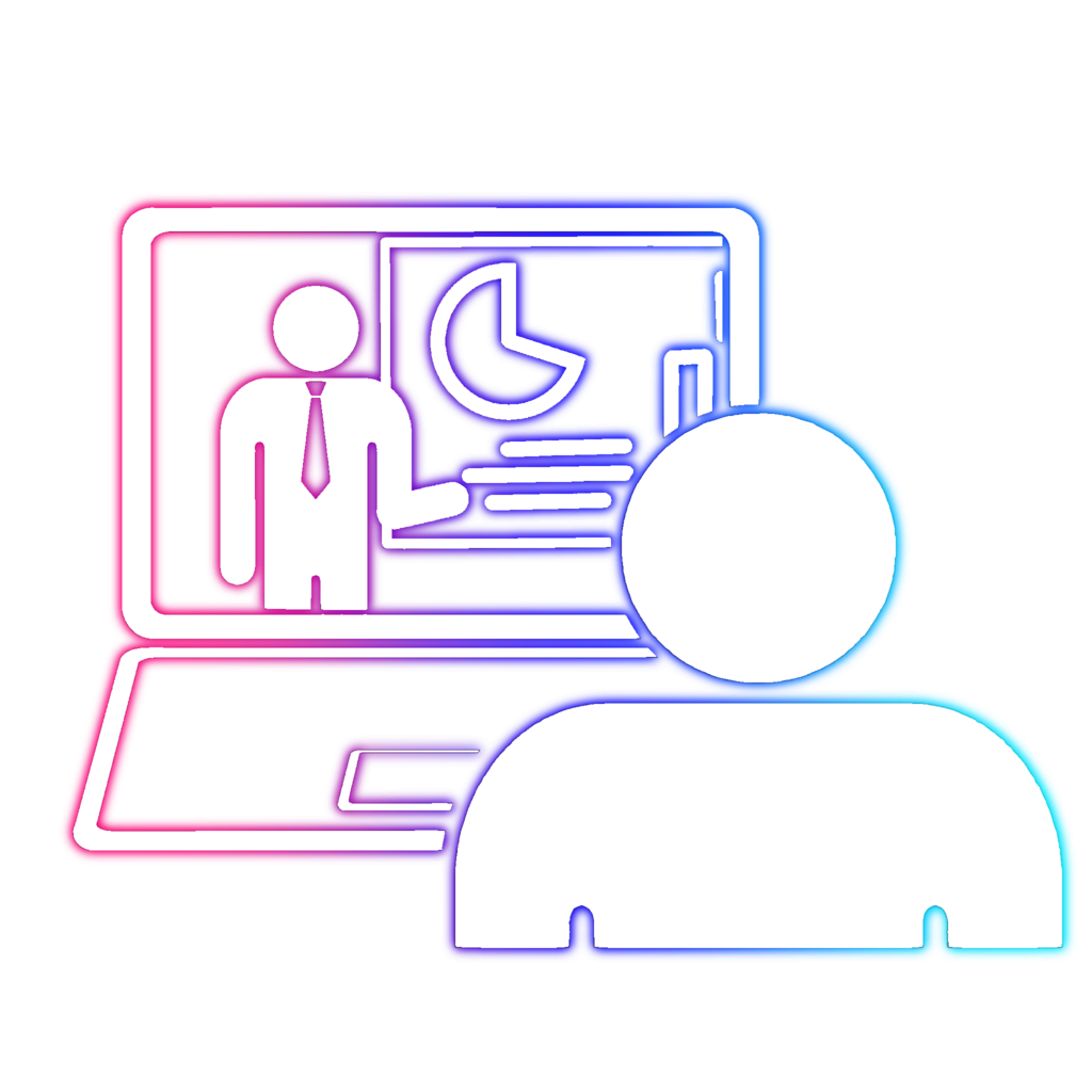 Utilisateur assistant à une réunion ou formation virtuelle